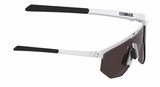 Bliz Hero Sportbrille, mattweiß/braun und rosa verspiegelt