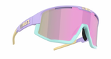 Bliz Fusion Sportbril Matte Pastel Purple-Yellow Logo/ Brown&Pink Mirror