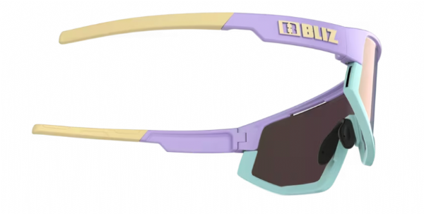 Bliz Fusion Sportbril Matte Pastel Purple-Yellow Logo/ Brown&Pink Mirror