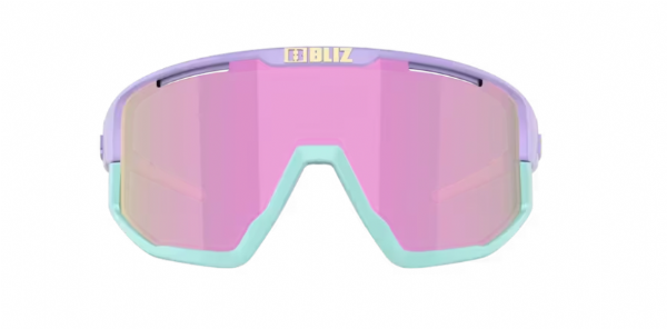 Bliz Fusion Sportbril Matte Pastel Purple-Yellow Logo/ Brown&Pink Mirror