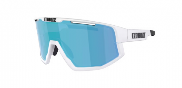 Bliz Fusion Sportbril Matte White/ Nano Optical Nordic Photochromic Brown Blue Mirror