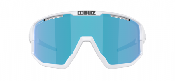 Bliz Fusion Sportbril Matte White/ Nano Optical Nordic Photochromic Brown Blue Mirror