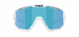 Bliz Fusion Sportbril Matte White/ Nano Optical Nordic Photochromic Brown Blue Mirror