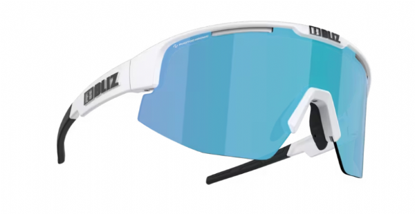 Bliz Matrix Sportbril Matte White/ Photochromic Nano Optics Brown Blue Mirror