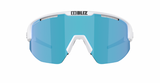 Bliz Matrix Sportbril Matte White/ Photochromic Nano Optics Brown Blue Mirror