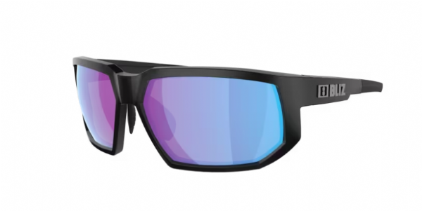 Bliz Arrow Sportbrille Mattschwarz/Nano Optics Nordic Rose-Violet Blue Mirror