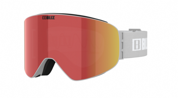 Bliz Flow Light Grey/ Brown Red lens