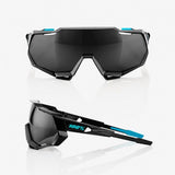 100% Speedtrap Polished Black Graphic/ Black Mirror Lens + Clear Lens