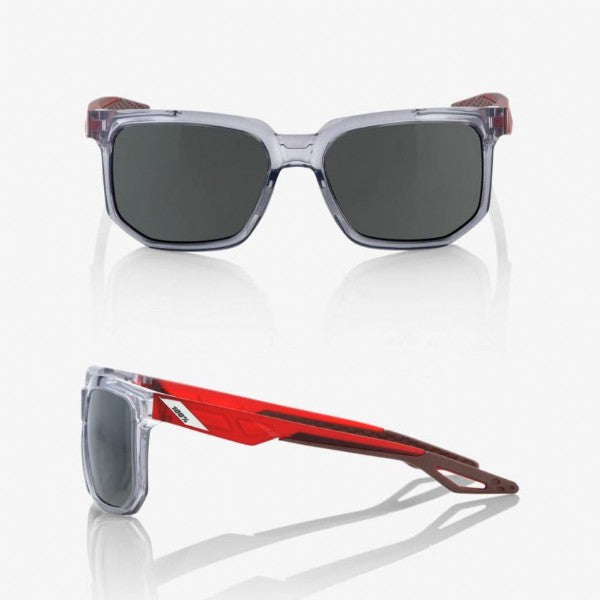 100% Centric Polished Crystal Grey/ Smoke Lens/