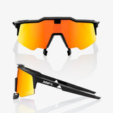 100% Speedcraft Air Soft Tact Black- HiPER Red Multilayer Mirror Lens + Clear Lens