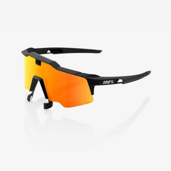 100% Speedcraft Air Soft Tact Black- HiPER Red Multilayer Mirror Lens + Clear Lens