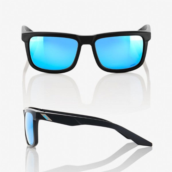 100% Blake Matte Black/ HiPER Iceberg Blue Mirror Lens