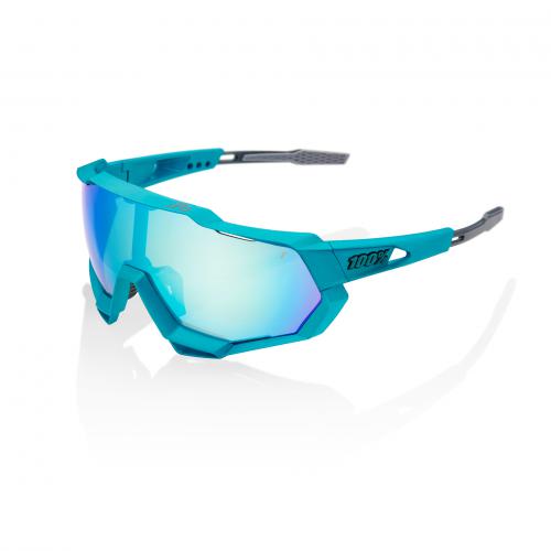 100% Speedtrap Peter Sagan LE Blue Topaz/ Blue Topaz Multilayer Mirror Lens + Clear Lens