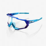 100% Speedtrap Matte Metallic Into the Fade/ Blue Topaz Multilayer Mirror Lens + Clear Lens