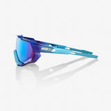 100% Speedtrap Matte Metallic Into the Fade/ Blue Topaz Multilayer Mirror Lens + Clear Lens