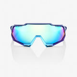 100% Speedtrap Matte Metallic Into the Fade/ Blue Topaz Multilayer Mirror Lens + Clear Lens