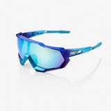 100% Speedtrap Matte Metallic Into the Fade/ Blue Topaz Multilayer Mirror Lens + Clear Lens