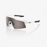 100% Speedcraft SL Matte White/ HiPER Silver Mirror Lens + Clear Lens