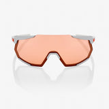 100% Racetrap Soft Tact Stone Grey/ HiPer Coral Lens + Clear Lens