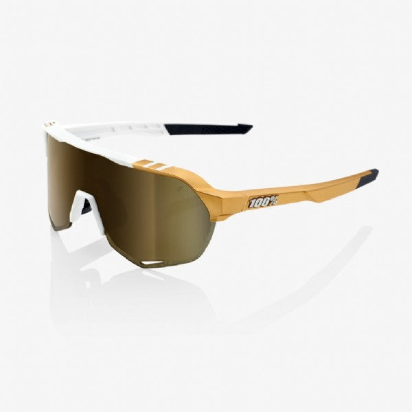 100% S2 Peter Sagan LE White Gold/ Soft Gold Mirror Lens + Clear Lens