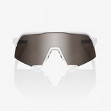 100% S3 Matte White/ HiPer Silver Mirror Lens + Clear Lens