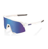 100% S3 Matte White/ HiPER Blue Multilayer Mirror Lens + Clear Lens