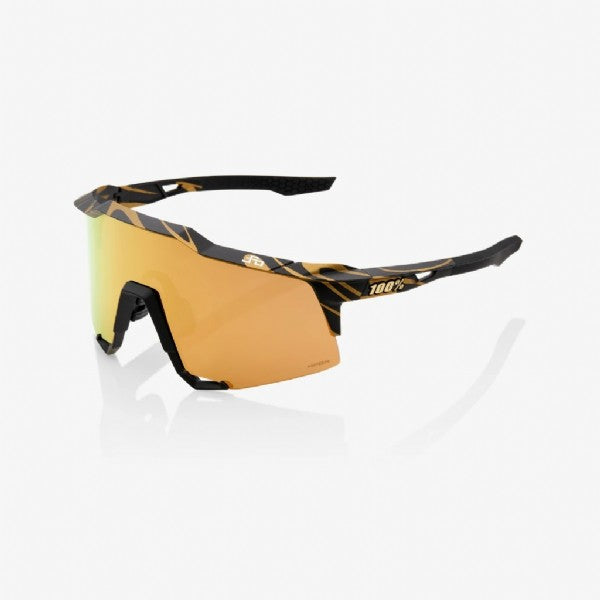 100% Speedcraft Peter Sagan Limited Edition Metallic Gold Flake/ HiPER Gold Mirror Lens & Clear lens