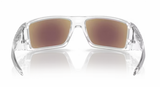 Oakley Heliostat Polished Clear/ Prizm Sapphire Polarized