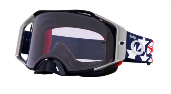 Oakley Airbrake MX Troy Lee Design Red White Blue Wings/ Prizm Low Light