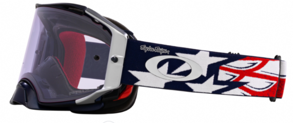 Oakley Airbrake MX Troy Lee Design Red White Blue Wings/ Prizm Low Light