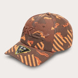 Oakley 6 Panel Strech Hat Embossed/ Orange Stripe/Grip Camo