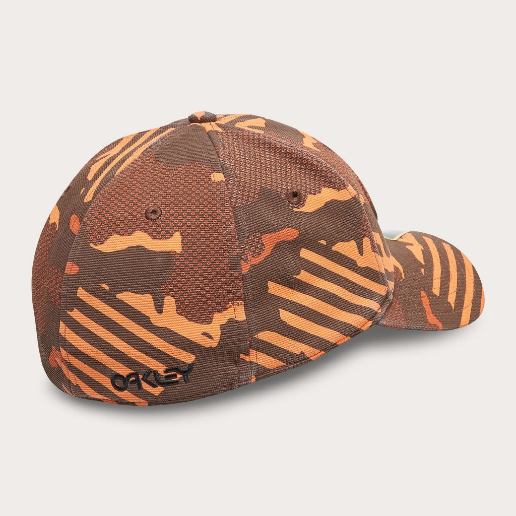 Oakley 6 Panel Strech Hat Embossed/ Orange Stripe/Grip Camo