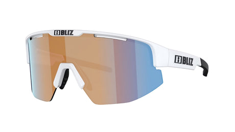 Bliz Matrix Small Matte White Coral Orange Mirror Blue