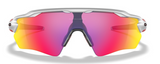 Oakley Custom Radar EV XS Silver Redline Icon/ Prizm Road