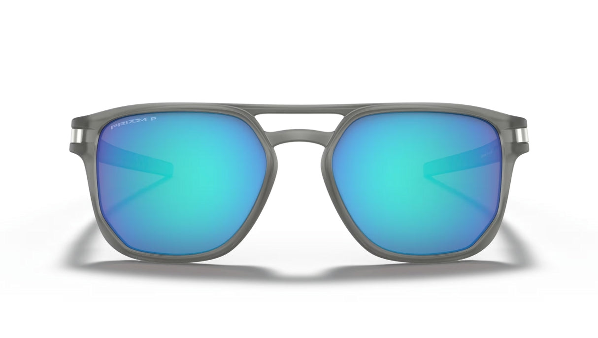 Oakley Latch Beta Matte Grey Ink/ Prizm Sapphire Polarized Voorkant