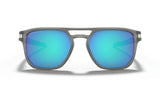 Oakley Latch Beta Matte Grey Ink/ Prizm Sapphire Polarized Voorkant