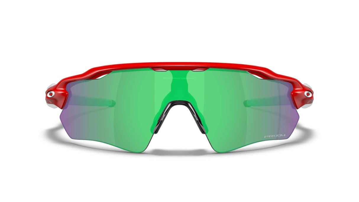 Oakley Custom Radar EV  Redline/ Prizm Jade vooraanzicht