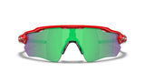 Oakley Custom Radar EV Redline/ Prizm Jade vooraanzicht