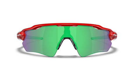 Oakley Custom Radar EV Redline/ Prizm Jade vooraanzicht