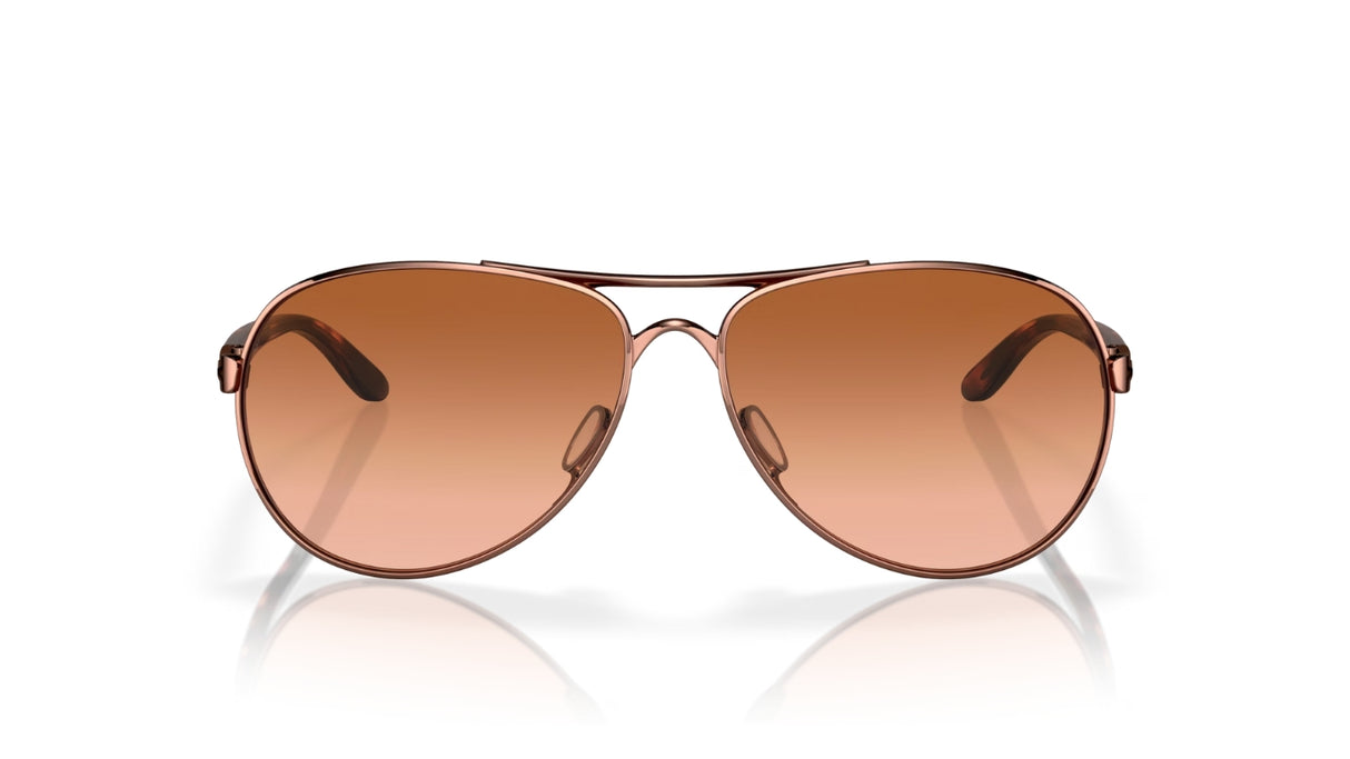 Oakley Feedback Rosé Gold Prizm Brown Gradient vooraanzicht