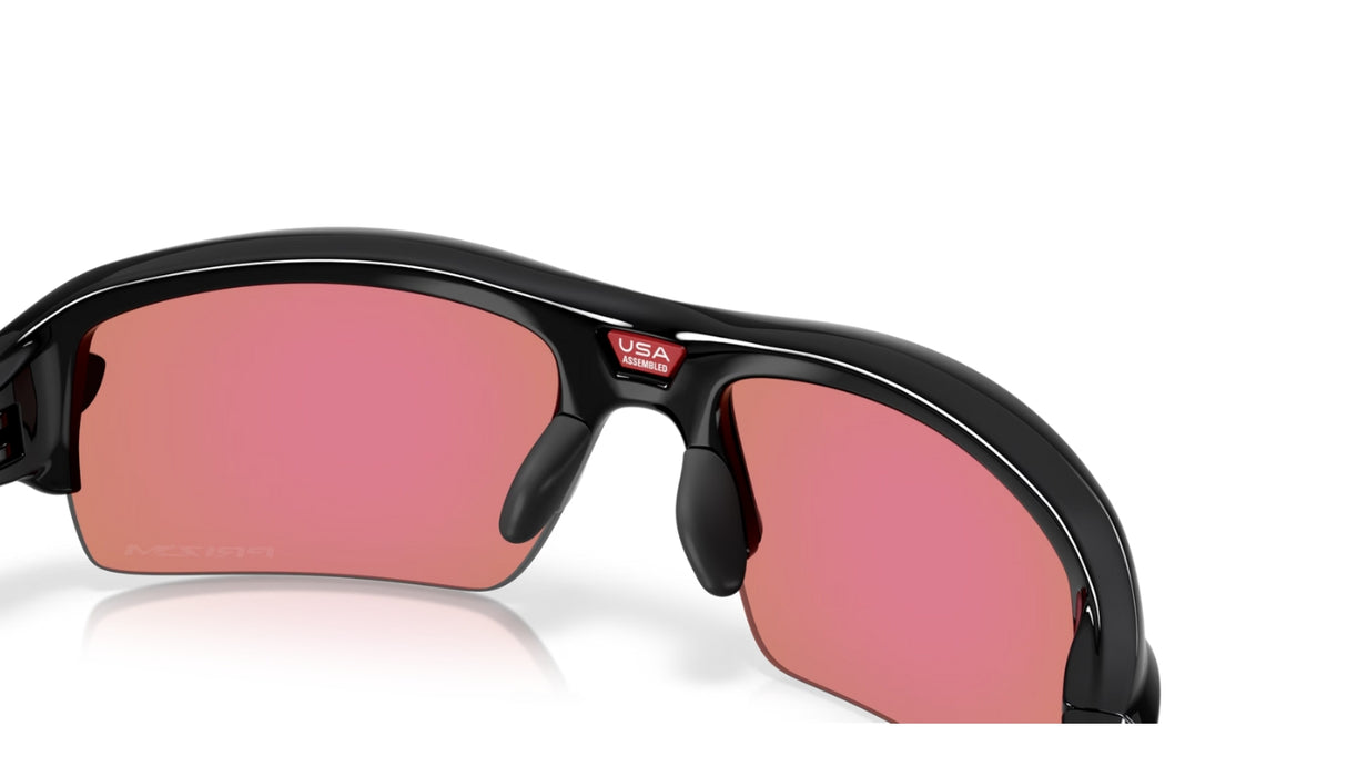 Oakley Flak 2.0 S Polished Black Prizm Golf achterzijde nabij