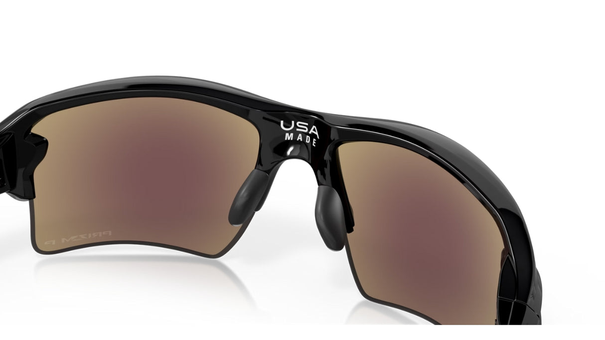 Oakley Flak 2.0 XL Polished Black Prizm Sapphire Polarized achterzijde