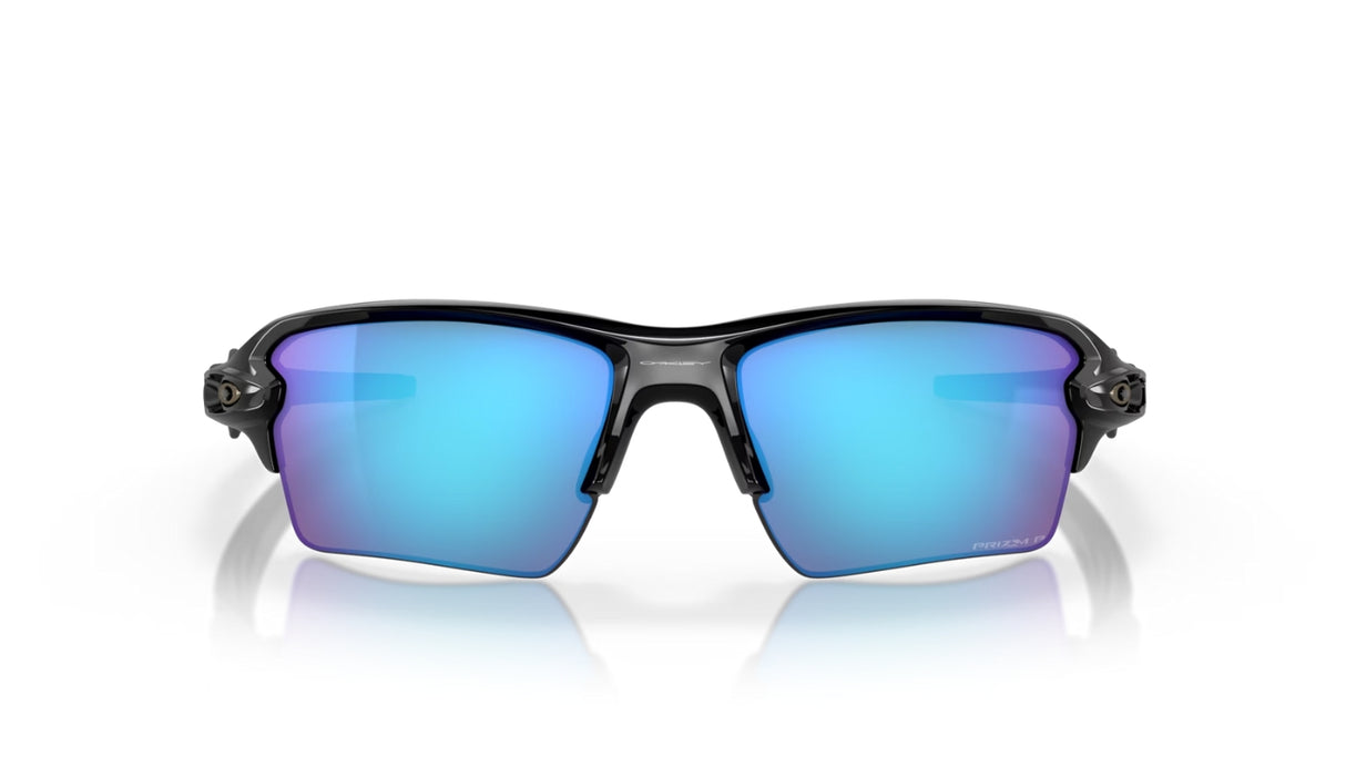 Oakley Flak 2.0 XL Polished Black Prizm Sapphire Polarized voorzijde
