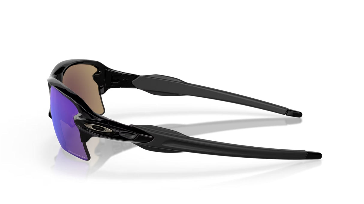 Oakley Flak 2.0 XL Polished Black Prizm Sapphire Polarized zijaanzicht