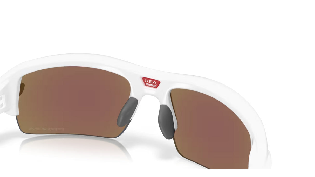 Oakley Flak S Polished White Prizm Sapphire achterzijde