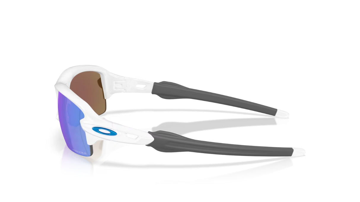 Oakley Flak S Polished White Prizm Sapphire zijaanzicht