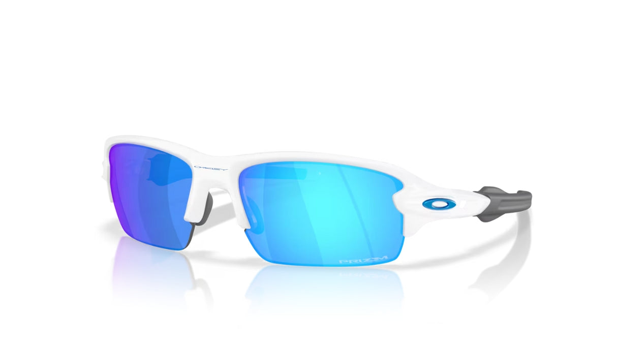 Oakley Flak S Polished White Prizm Sapphire