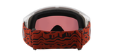 Oakley Flight Tracker M Iron Red Wave/ Prizm Snow Torch Iridium skibril achterkant