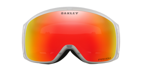 Oakley Flight Tracker M Iron Red Wave/ Prizm Snow Torch Iridium skibril voorkant