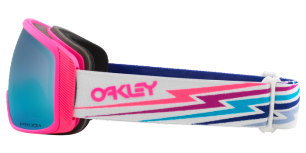 Oakley Flight Tracker M White Bolt  Prizm Snow Sapphire Iridium zijaanzicht